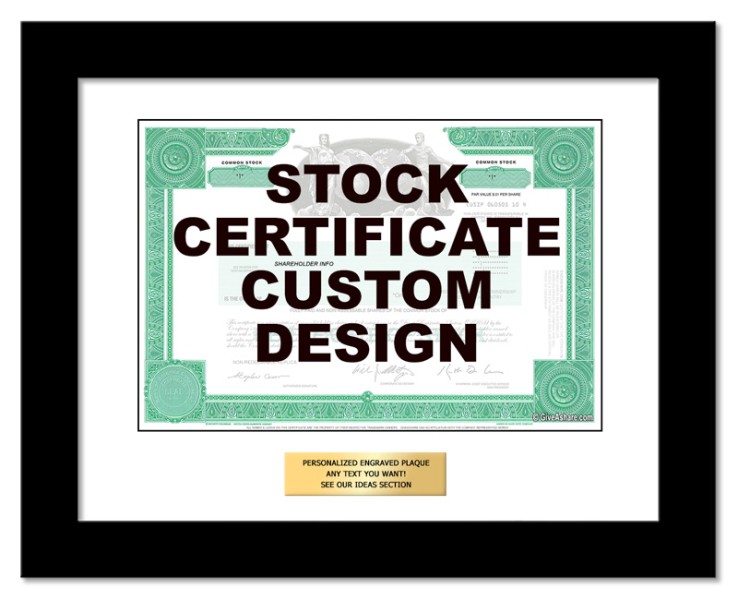 Custom Stock Certificate Design