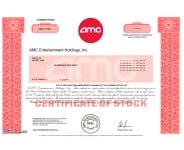 AMC - Replica Stock Certificate