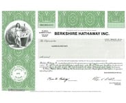 Berkshire Hathaway Class A - Replica Stock Certificate