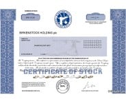 Birkenstock - Replica Stock Certificate