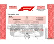 Formula One - Replica Stock Certificate