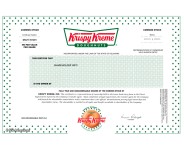 Krispy Kreme - Replica Stock Certificate