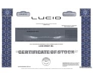 Lucid - Replica Stock Certificate