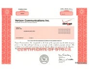 Verizon - Replica Stock Certificate